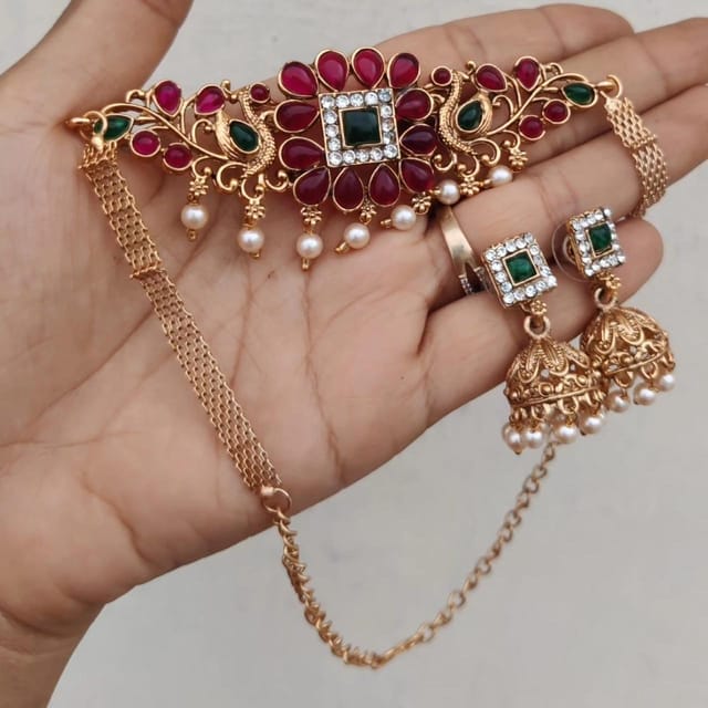 Choker jhumki set