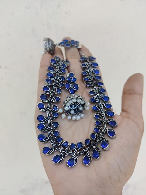 Blue oxidised set