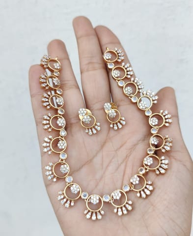 White Cz premium necklace