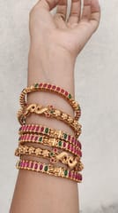 Temple bangles set of 6 new design