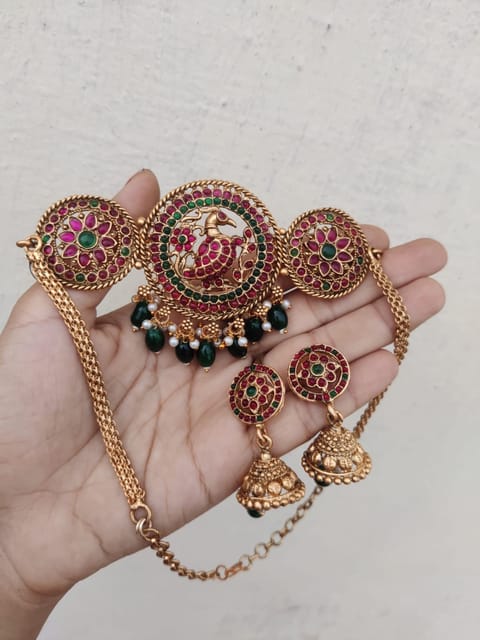 Peacock choker set