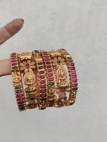 Temple bangles set of 6