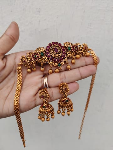 Copper Choker set with jhumki 2