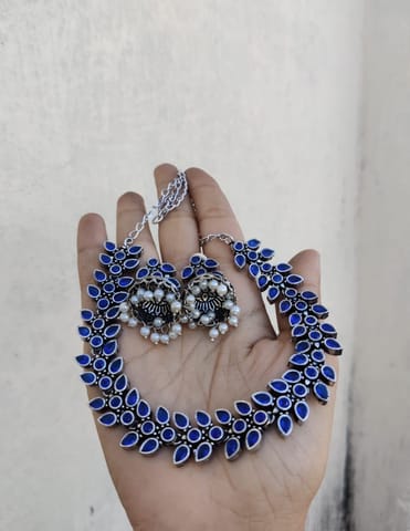 Blue oxidised set