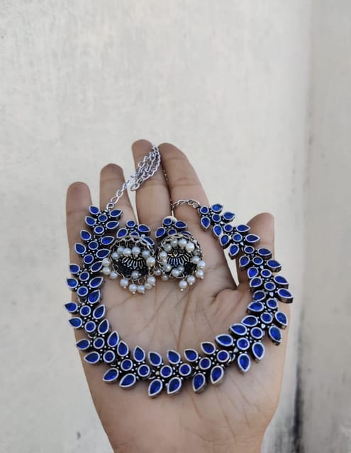 Blue oxidised set