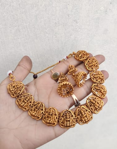 Copper temple necklace