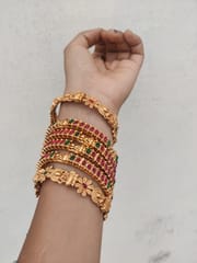 Temple bangles set of 6