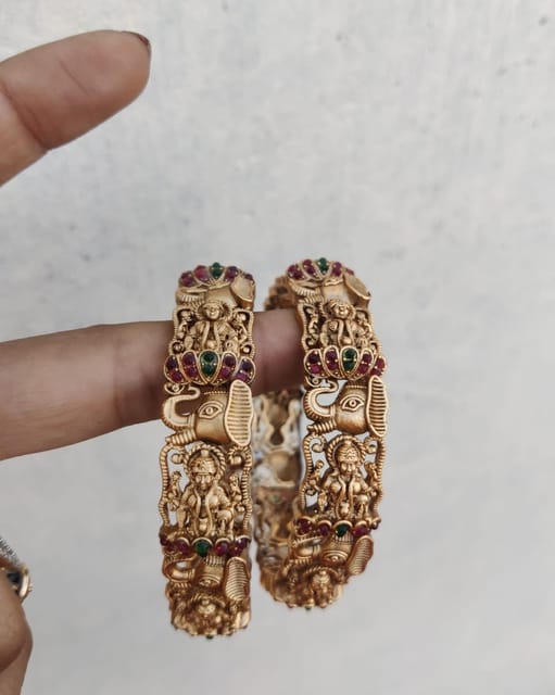 Temple elephant bangles 2