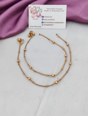 Golden ball anklet 2