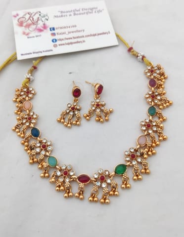 Navarathna golden necklace