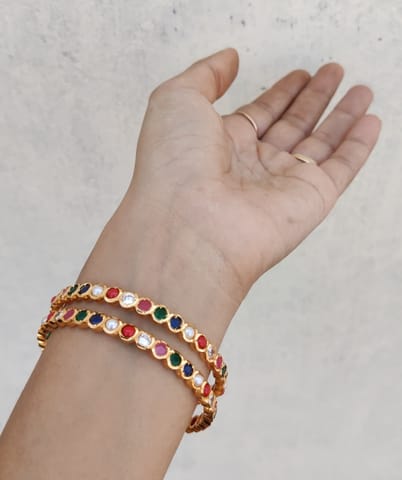 Cz Navarathna bangles