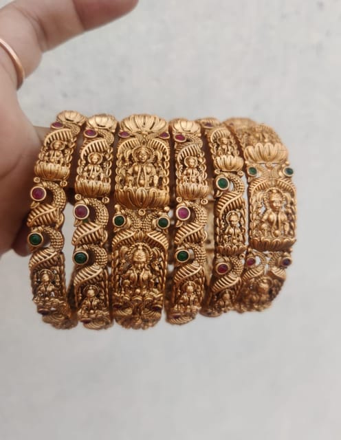 Temple bangles set of 6