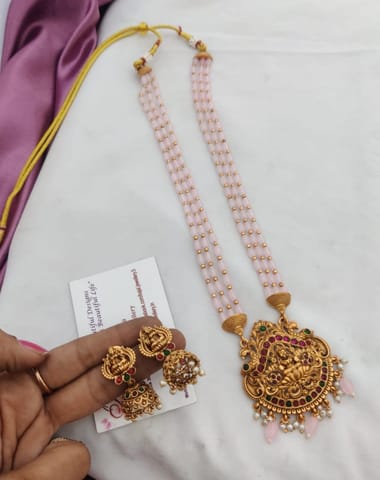 Baby pink harram set temple